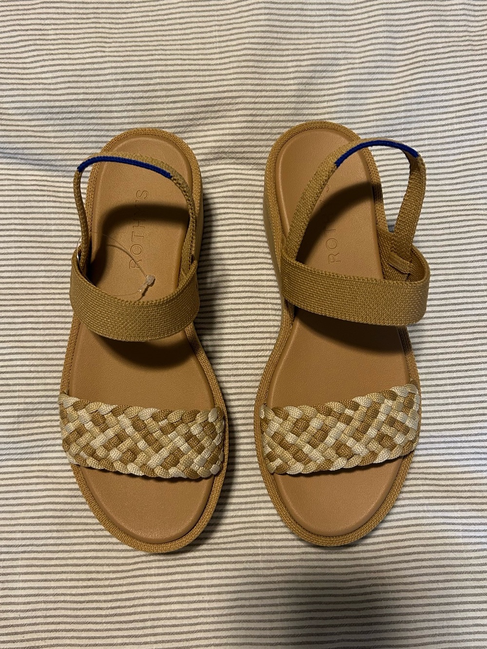 Rothy's Tan and Brown Platform Sandals fit size 5.5